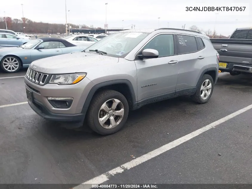 2019 Jeep Compass Latitude 4X4 VIN: 3C4NJDBB4KT847067 Lot: 40884773