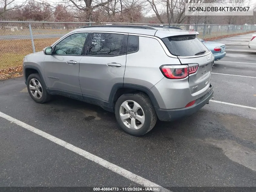 2019 Jeep Compass Latitude 4X4 VIN: 3C4NJDBB4KT847067 Lot: 40884773