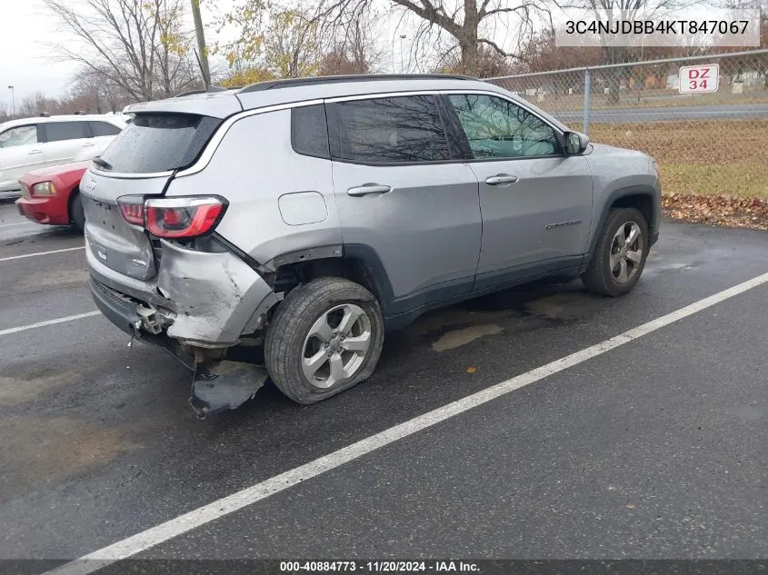 2019 Jeep Compass Latitude 4X4 VIN: 3C4NJDBB4KT847067 Lot: 40884773