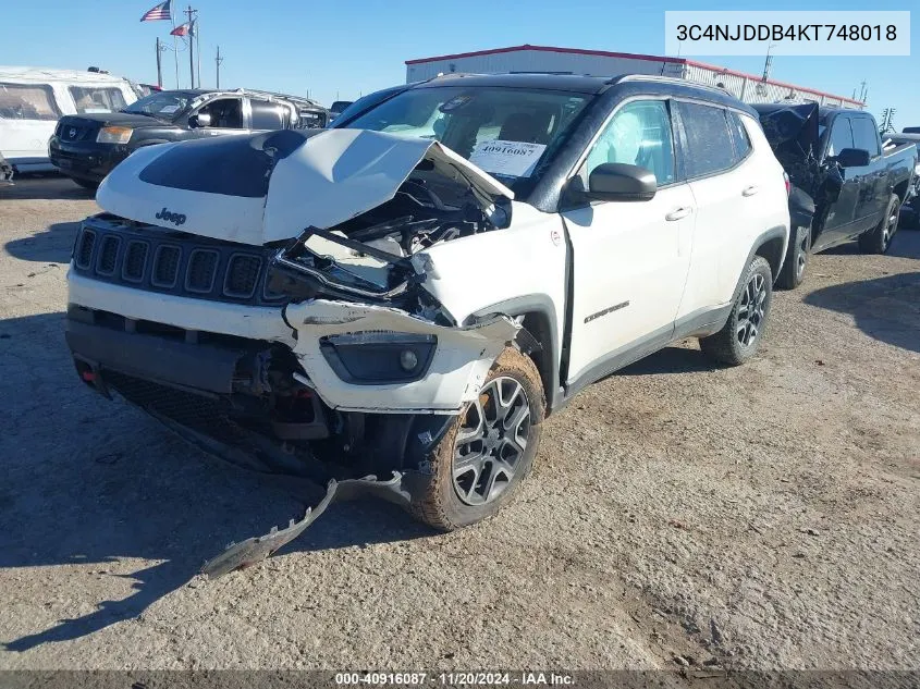 2019 Jeep Compass Trailhawk 4X4 VIN: 3C4NJDDB4KT748018 Lot: 40916087