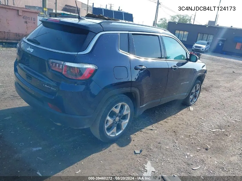 3C4NJDCB4LT124173 2020 Jeep Compass Limited 4X4