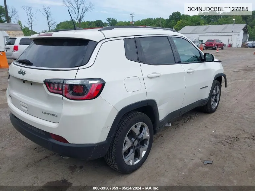 2020 Jeep Compass Limited 4X4 VIN: 3C4NJDCB8LT127285 Lot: 39507959