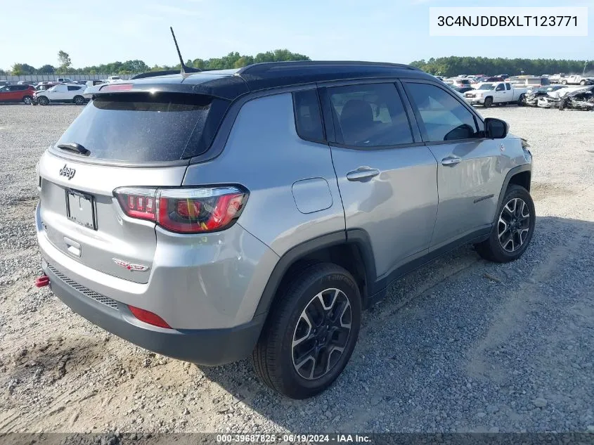 2020 Jeep Compass Trailhawk 4X4 VIN: 3C4NJDDBXLT123771 Lot: 39687825