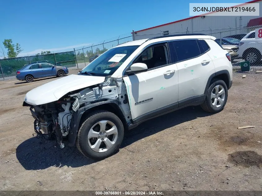 2020 Jeep Compass Latitude 4X4 VIN: 3C4NJDBBXLT219466 Lot: 39766901