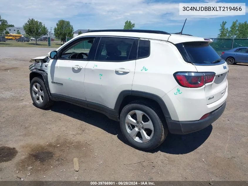 2020 Jeep Compass Latitude 4X4 VIN: 3C4NJDBBXLT219466 Lot: 39766901