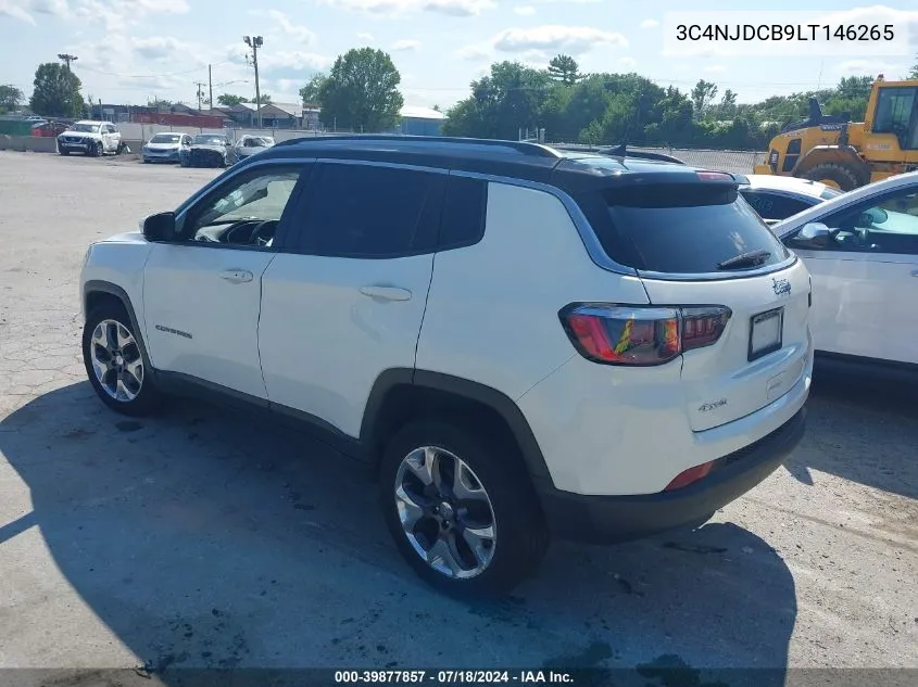 2020 Jeep Compass Limited 4X4 VIN: 3C4NJDCB9LT146265 Lot: 39877857