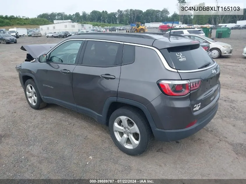 2020 Jeep Compass Latitude 4X4 VIN: 3C4NJDBBXLT165103 Lot: 39889787