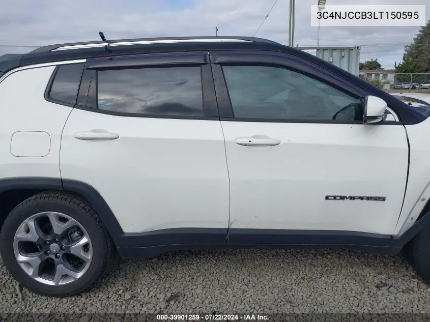 2020 Jeep Compass Limited Fwd VIN: 3C4NJCCB3LT150595 Lot: 39901259