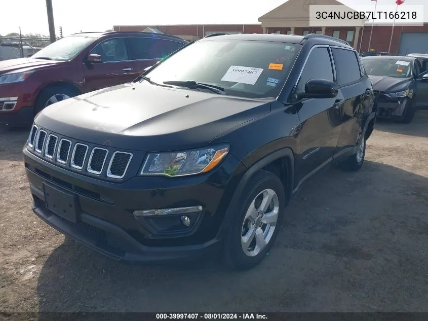 2020 Jeep Compass Latitude Fwd VIN: 3C4NJCBB7LT166218 Lot: 39997407