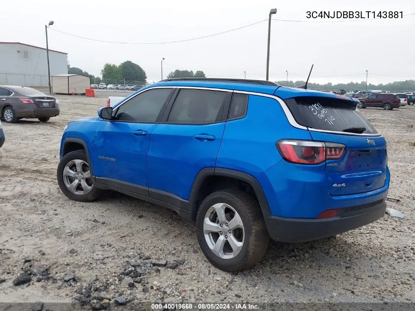 3C4NJDBB3LT143881 2020 Jeep Compass Latitude 4X4