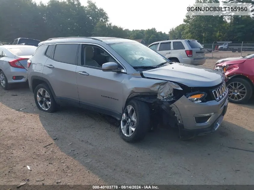 3C4NJDCB3LT155950 2020 Jeep Compass Limited 4X4