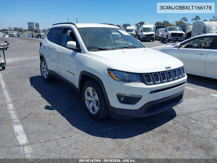 2020 Jeep Compass Latitude Fwd VIN: 3C4NJCBBXLT166178 Lot: 40147065