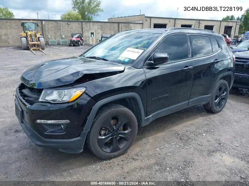 2020 Jeep Compass Altitude 4X4 VIN: 3C4NJDBB3LT228199 Lot: 40166650