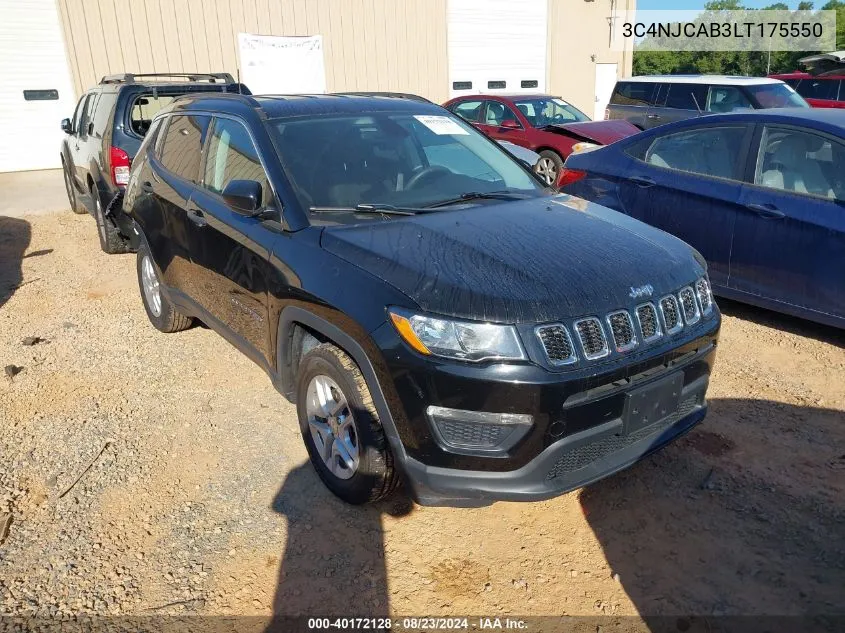 3C4NJCAB3LT175550 2020 Jeep Compass Sport Fwd