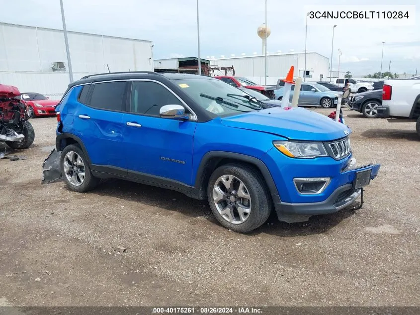 2020 Jeep Compass Limited Fwd VIN: 3C4NJCCB6LT110284 Lot: 40175261