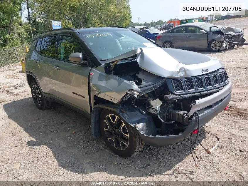 2020 Jeep Compass Trailhawk 4X4 VIN: 3C4NJDDB1LT207705 Lot: 40179019