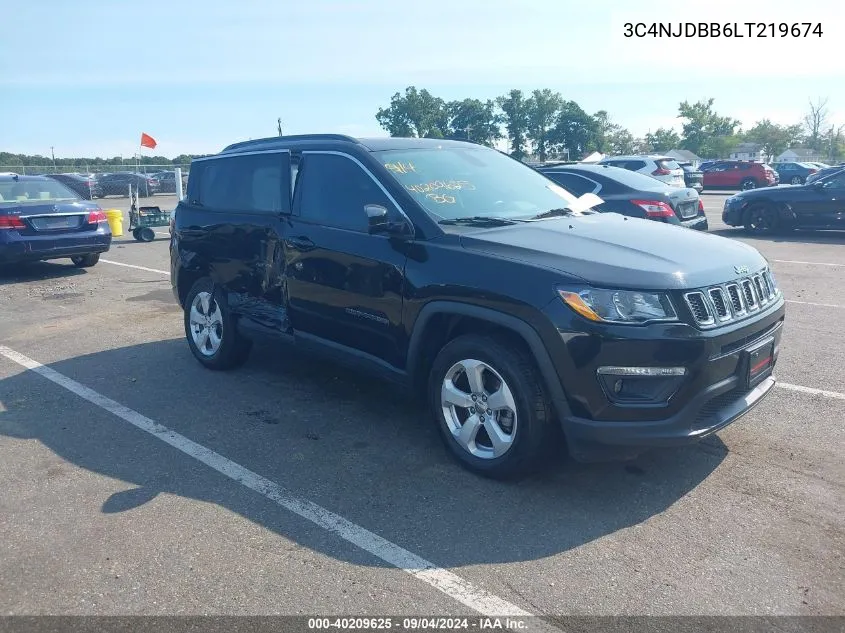 2020 Jeep Compass Latitude 4X4 VIN: 3C4NJDBB6LT219674 Lot: 40209625