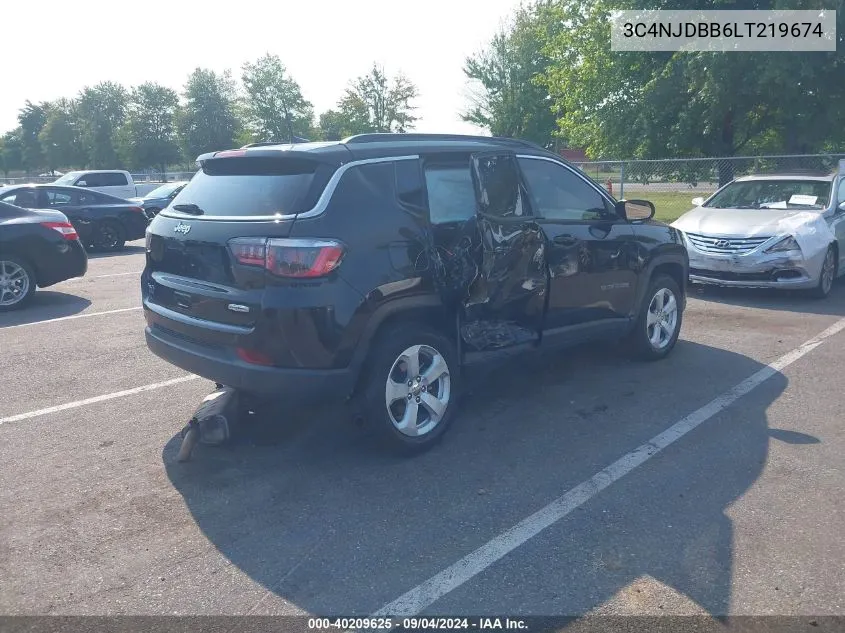 2020 Jeep Compass Latitude 4X4 VIN: 3C4NJDBB6LT219674 Lot: 40209625