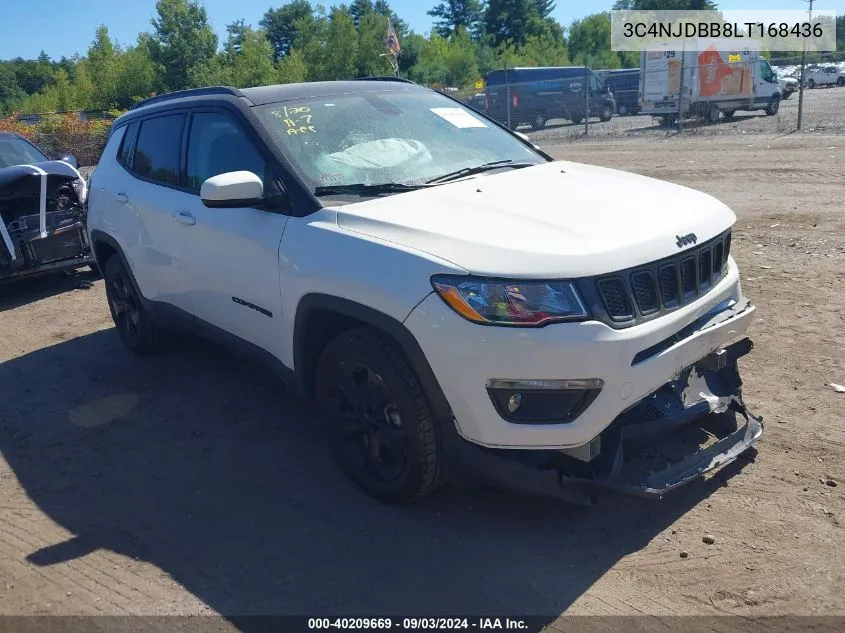 2020 Jeep Compass Altitude 4X4 VIN: 3C4NJDBB8LT168436 Lot: 40209669