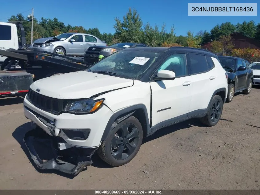 2020 Jeep Compass Altitude 4X4 VIN: 3C4NJDBB8LT168436 Lot: 40209669