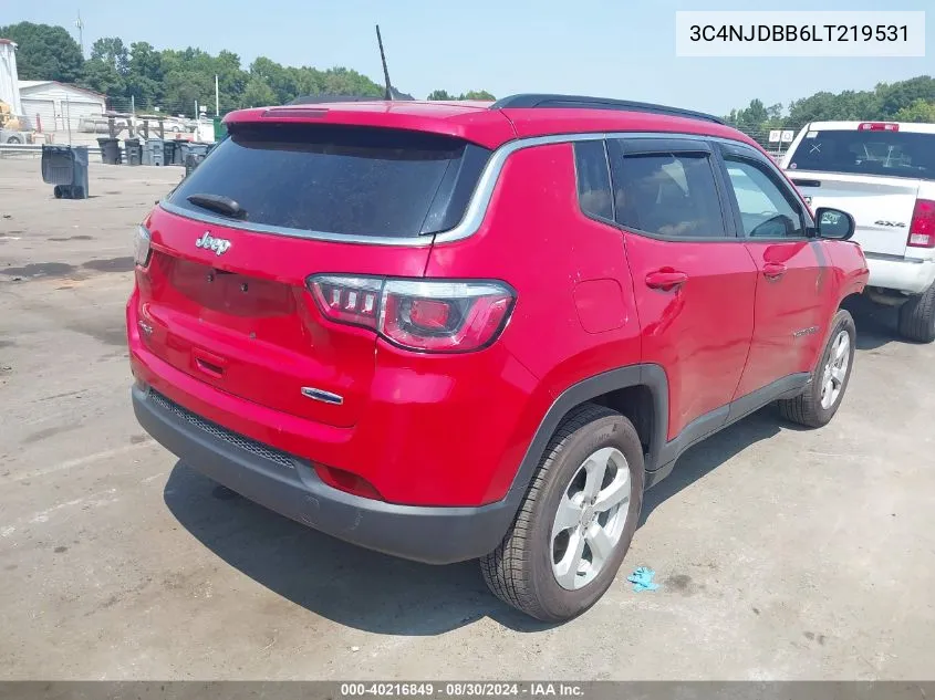 2020 Jeep Compass Altitude 4X4/Latitude 4X4/Sun And Safety 4X4 VIN: 3C4NJDBB6LT219531 Lot: 40216849