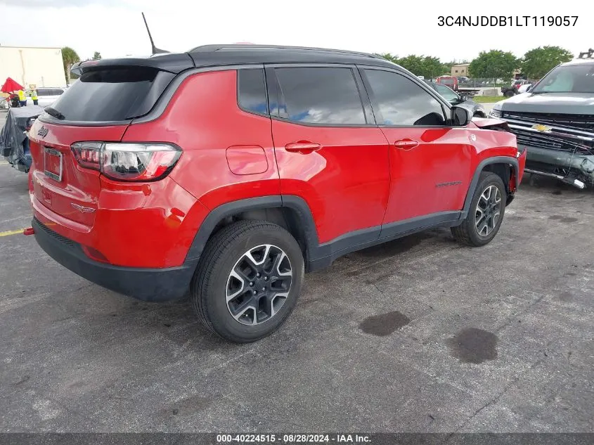 2020 Jeep Compass Trailhawk 4X4 VIN: 3C4NJDDB1LT119057 Lot: 40224515