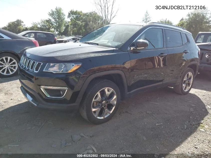 3C4NJDCB2LT212106 2020 Jeep Compass Limited 4X4