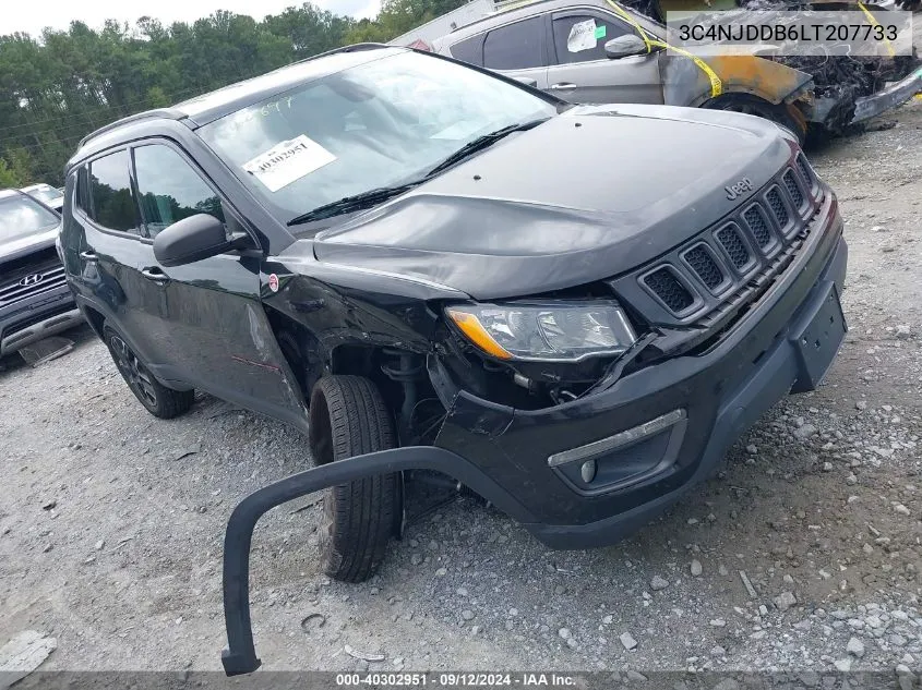 2020 Jeep Compass Trailhawk 4X4 VIN: 3C4NJDDB6LT207733 Lot: 40302951