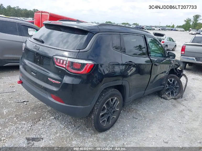 2020 Jeep Compass Trailhawk 4X4 VIN: 3C4NJDDB6LT207733 Lot: 40302951