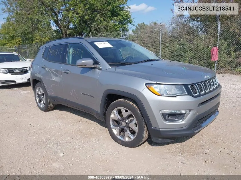 2020 Jeep Compass Limited Fwd VIN: 3C4NJCCB3LT218541 Lot: 40303979