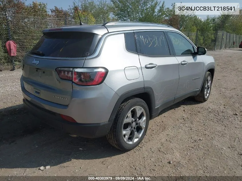 3C4NJCCB3LT218541 2020 Jeep Compass Limited Fwd