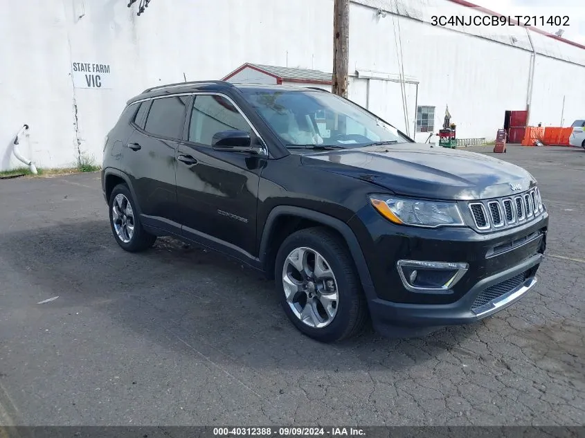 2020 Jeep Compass Limited Fwd VIN: 3C4NJCCB9LT211402 Lot: 40312388