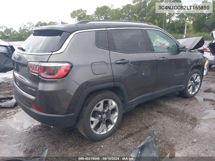 2020 Jeep Compass Limited Fwd VIN: 3C4NJCCB2LT165850 Lot: 40319045