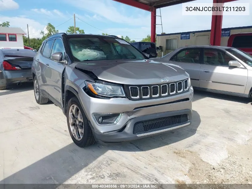 3C4NJCCB3LT211203 2020 Jeep Compass Limited Fwd