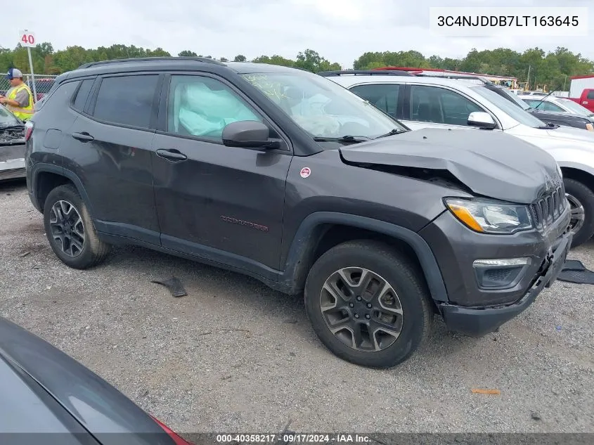 2020 Jeep Compass Trailhawk 4X4 VIN: 3C4NJDDB7LT163645 Lot: 40358217