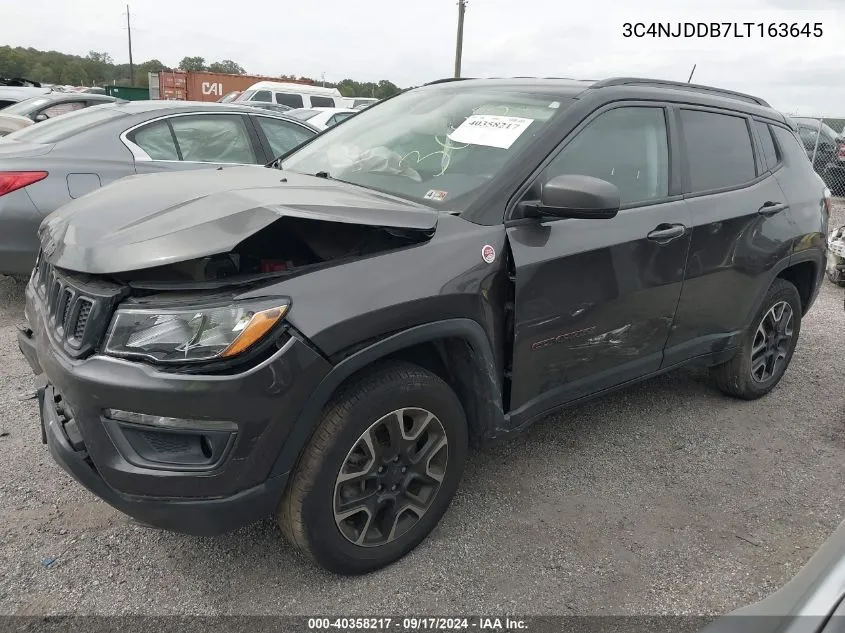 2020 Jeep Compass Trailhawk 4X4 VIN: 3C4NJDDB7LT163645 Lot: 40358217