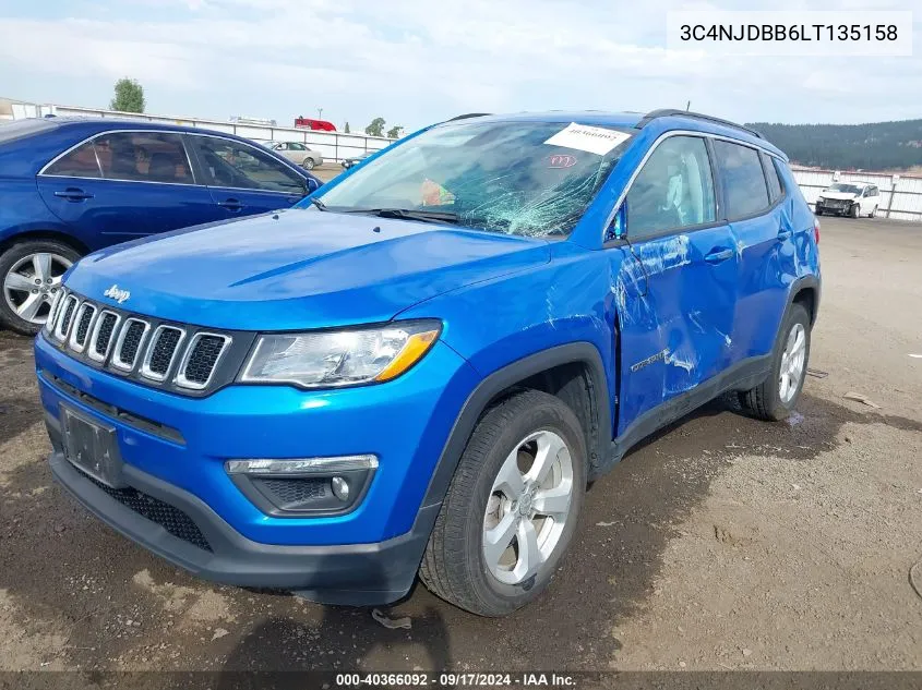 2020 Jeep Compass Latitude 4X4 VIN: 3C4NJDBB6LT135158 Lot: 40366092