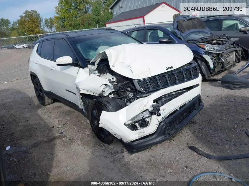 2020 Jeep Compass Altitude 4X4 VIN: 3C4NJDBB6LT209730 Lot: 40366362