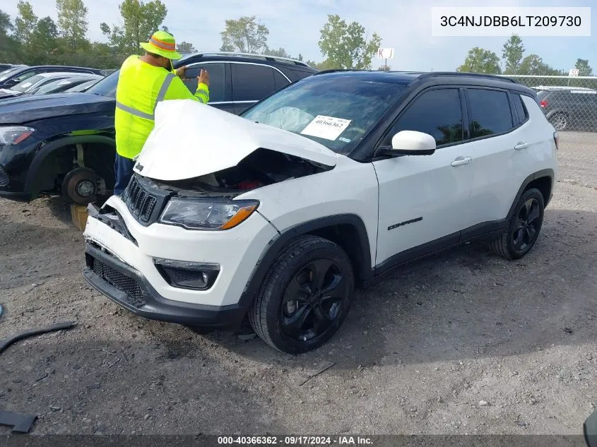 2020 Jeep Compass Altitude 4X4 VIN: 3C4NJDBB6LT209730 Lot: 40366362