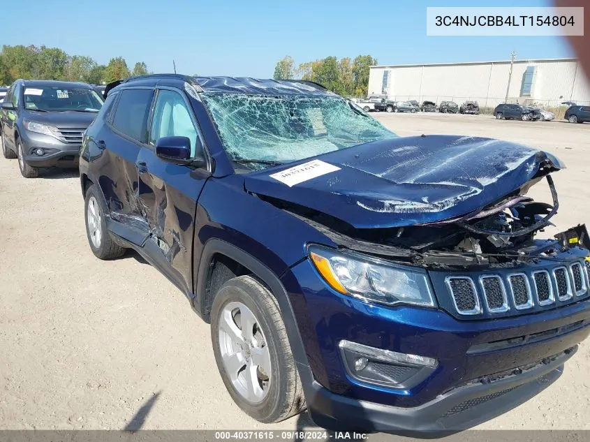 2020 Jeep Compass Latitude Fwd VIN: 3C4NJCBB4LT154804 Lot: 40371615