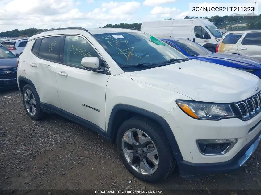 2020 Jeep Compass Limited Fwd VIN: 3C4NJCCB2LT211323 Lot: 40494007