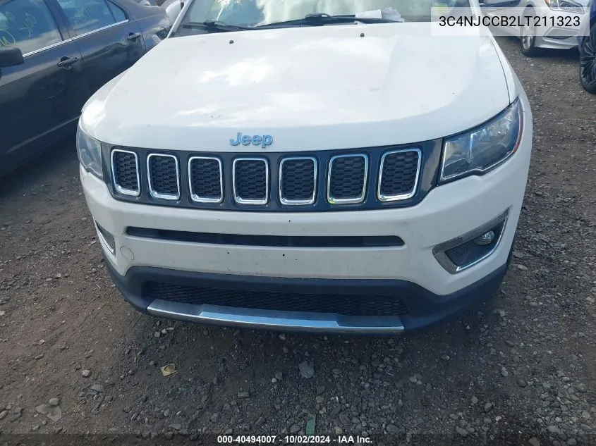 2020 Jeep Compass Limited Fwd VIN: 3C4NJCCB2LT211323 Lot: 40494007