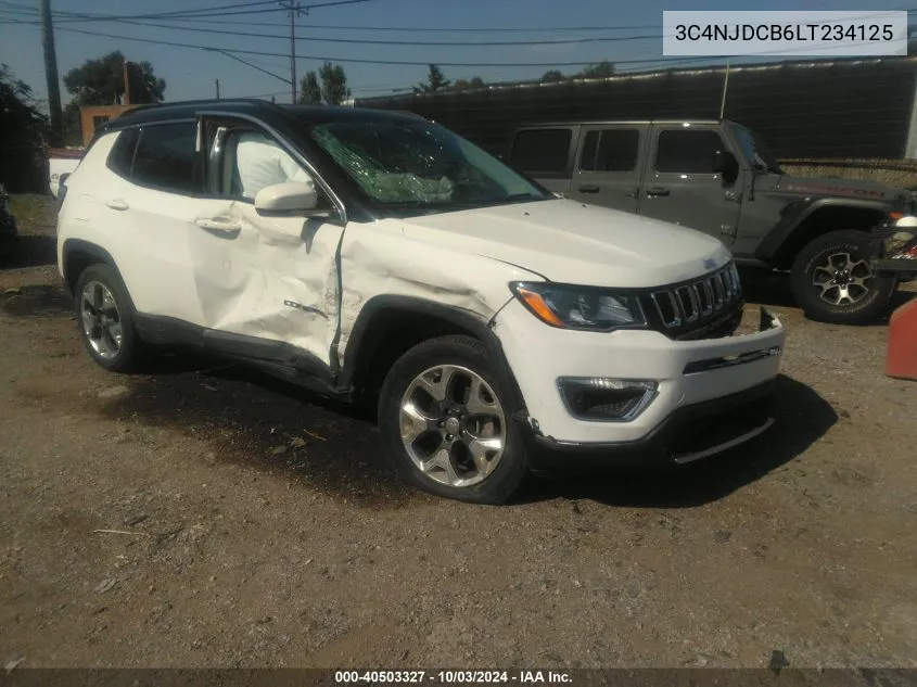 2020 Jeep Compass Limited 4X4 VIN: 3C4NJDCB6LT234125 Lot: 40503327