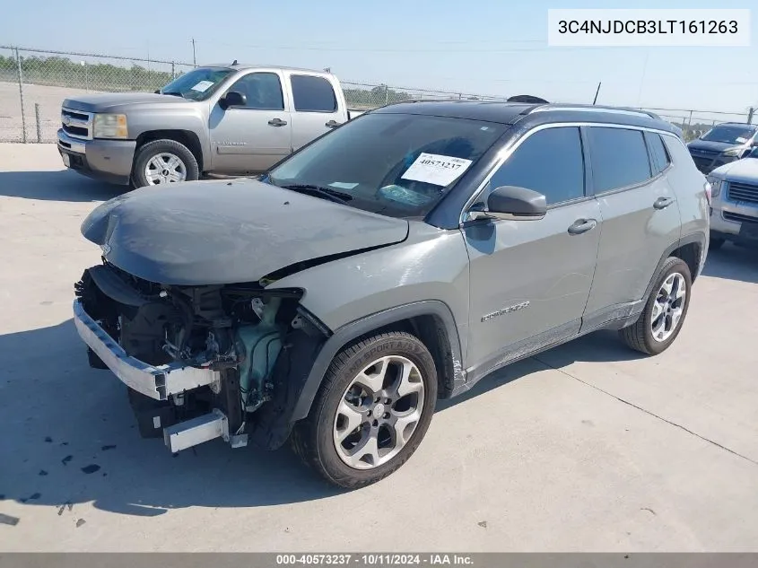 2020 Jeep Compass Limited 4X4 VIN: 3C4NJDCB3LT161263 Lot: 40573237