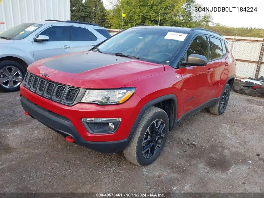 2020 Jeep Compass Trailhawk VIN: 3C4NJDDB0LT184224 Lot: 40573461