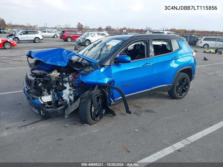 2020 Jeep Compass Altitude 4X4 VIN: 3C4NJDBB7LT115856 Lot: 40695231