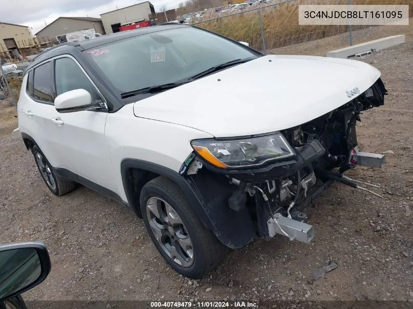 2020 Jeep Compass Limited 4X4 VIN: 3C4NJDCB8LT161095 Lot: 40749479