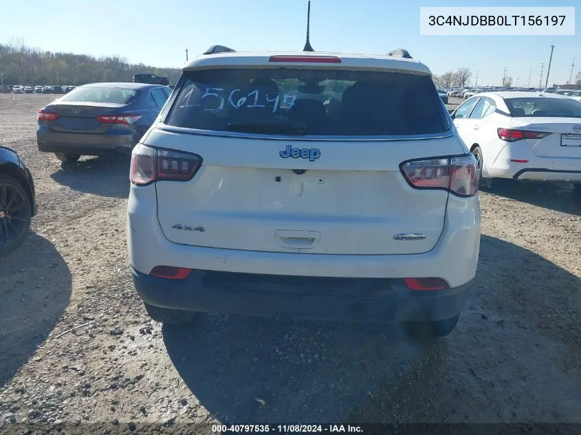 2020 Jeep Compass Latitude 4X4 VIN: 3C4NJDBB0LT156197 Lot: 40797535