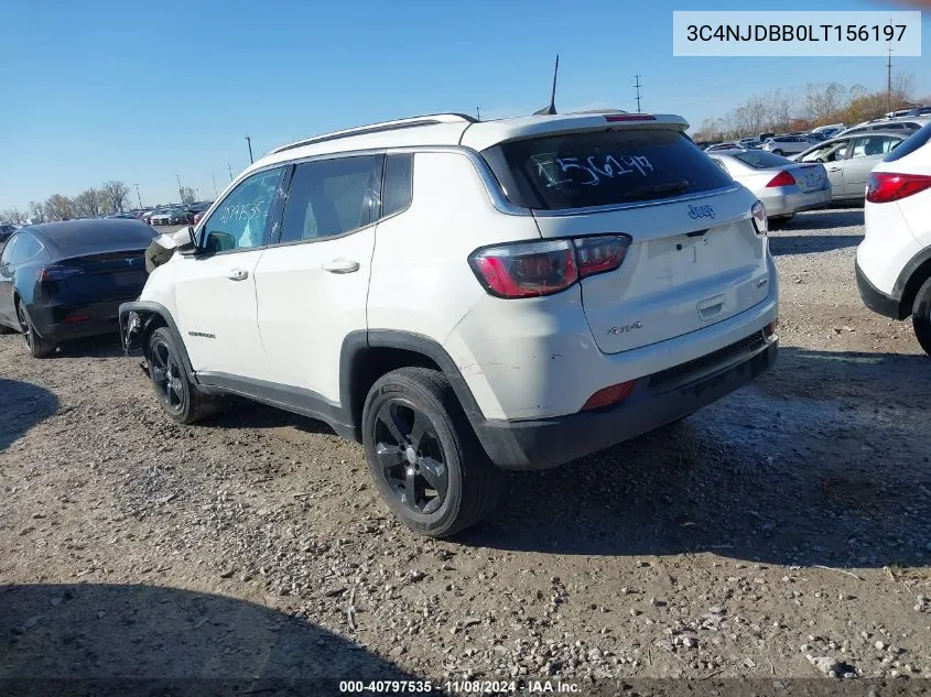 2020 Jeep Compass Latitude 4X4 VIN: 3C4NJDBB0LT156197 Lot: 40797535