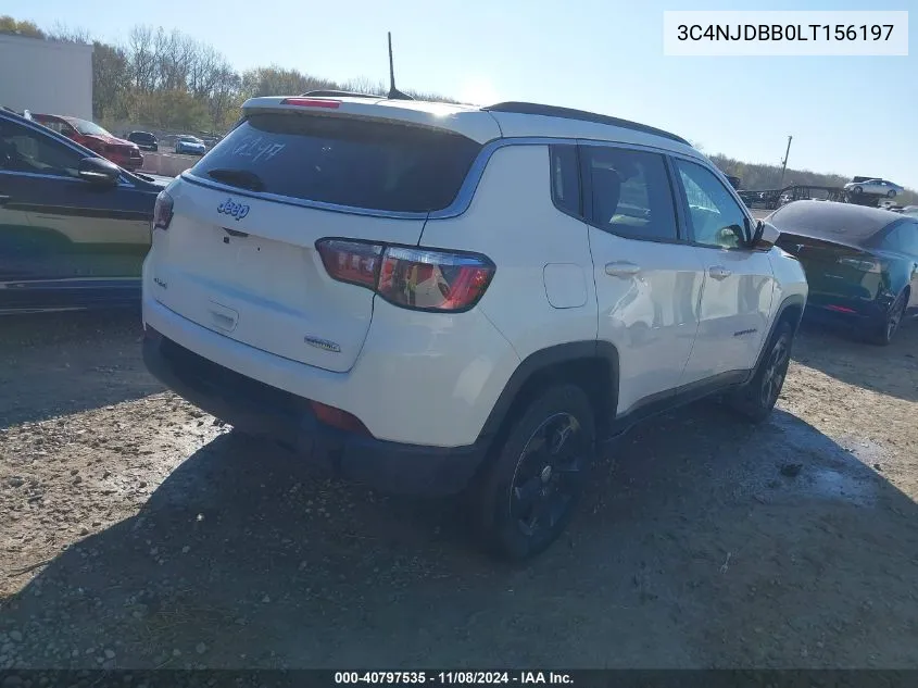 2020 Jeep Compass Latitude 4X4 VIN: 3C4NJDBB0LT156197 Lot: 40797535